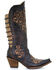 Corral Women's Inlay and Straps Cowgirl Boots - Snip Toe, Black, hi-res
