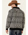 Powder River Outfitters Men's Charcoal Southwestern Print Wool Zip-Front Bomber Jacket , Charcoal, hi-res
