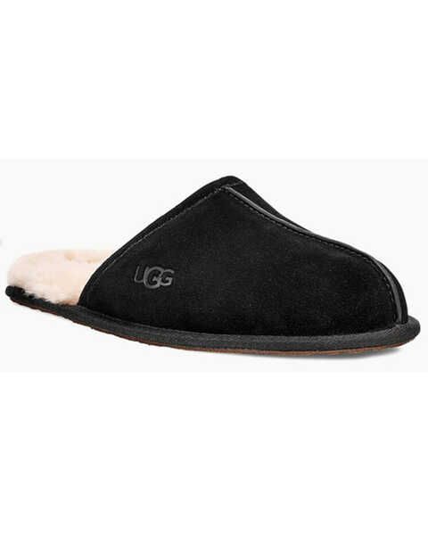 UGG Men's Scuff Suede House Slippers, Black, hi-res