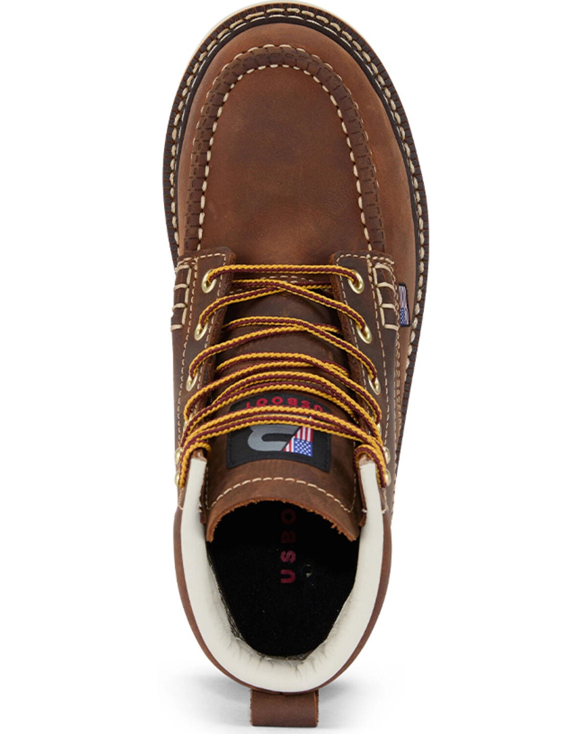 Image #6 - US Boot Men's 6" Driftlock Waterproof Moc Work Boots - Soft Toe, Brown, hi-res