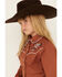 Image #2 - Ely Walker Girls' Floral Embroidered Long Sleeve Pearl Snap Western Shirt, Rust Copper, hi-res