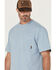 Image #2 - Hawx Men's Forge Solid Short Sleeve Work T-Shirt, Light Blue, hi-res