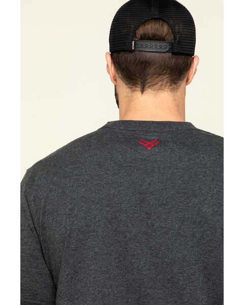 Image #5 - Hawx Men's Gray Back Logo Graphic Work T-Shirt , Charcoal, hi-res