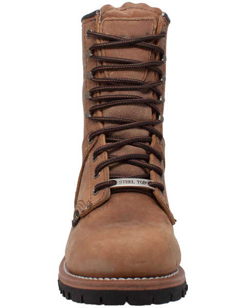 Image #4 - Ad Tec Women's Logger Boots - Steel Toe, Brown, hi-res