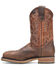 Image #3 - Double H Men's Cody Pull-On Work Boots - Steel Toe, Brown, hi-res