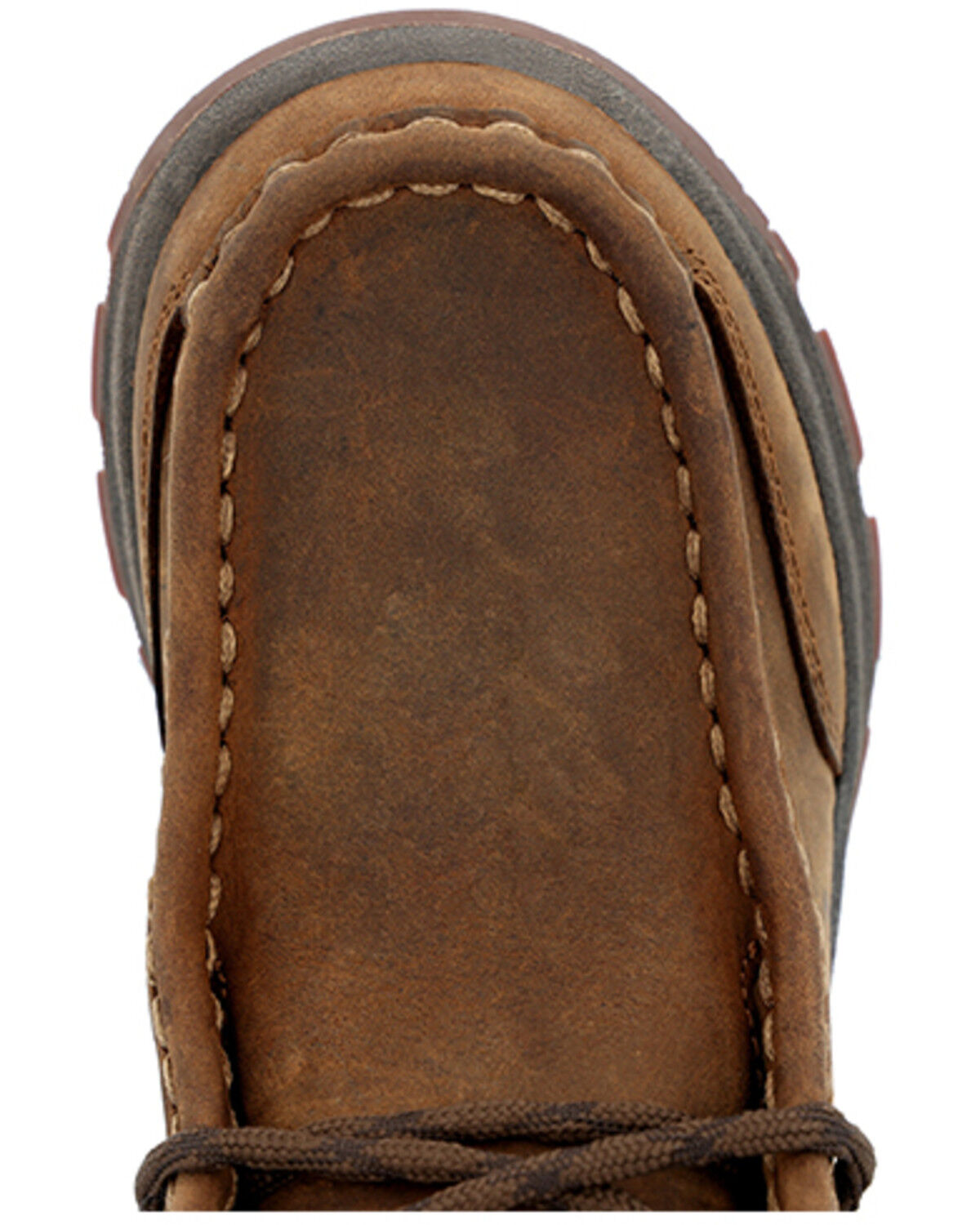 Image #6 - Georgia Boot Boys' Athens Superlyte Wallabe Chukka Shoes - Moc Toe, Brown, hi-res