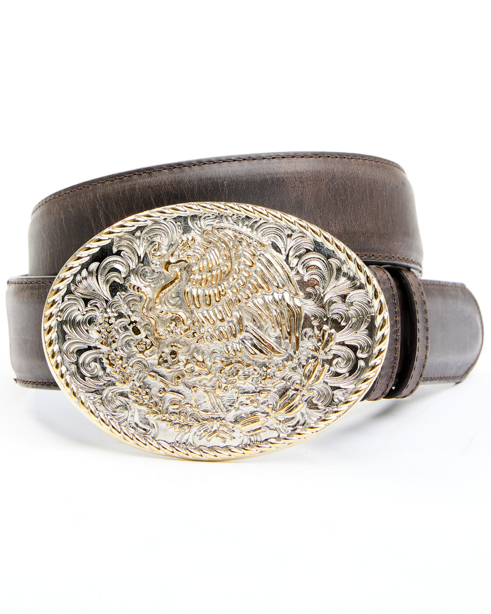 1 1/2 Oval Mexican Flag Buckle Belt - AndWest