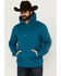 Image #1 - RANK 45® Men's Brundi Logo Hooded Sweatshirt, Teal, hi-res