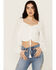 Image #2 - Idyllwind Women's Lena Smocked Long Sleeve Cropped Blouse, Ivory, hi-res