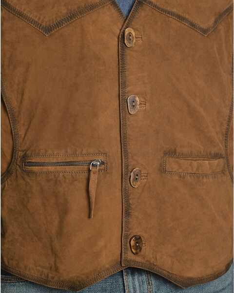 Scully Suede Leather Vest, Brown, hi-res