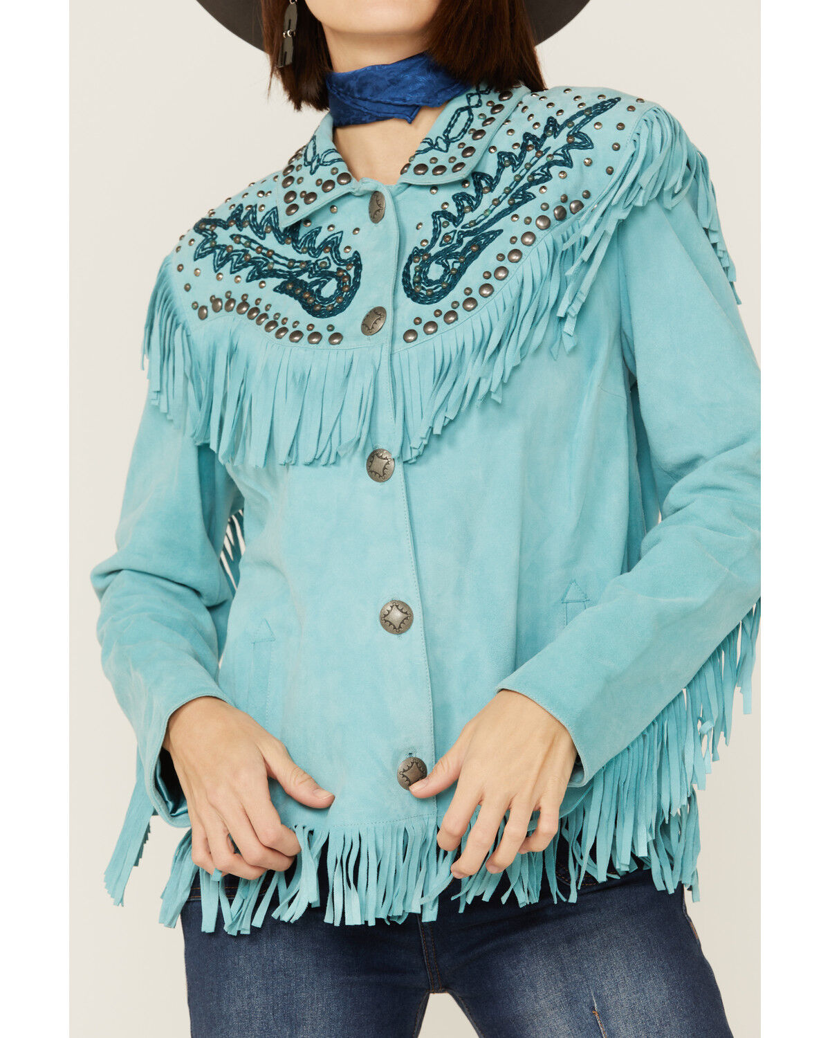 Image #2 - Double D Ranch Women's Outside Boys Jacket, Turquoise, hi-res