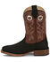 Image #3 - Justin Men's Big News Western Boots - Broad Square Toe, Black, hi-res
