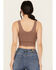 Image #4 - By Together Women's Seamless V Neck Tank Top, Taupe, hi-res