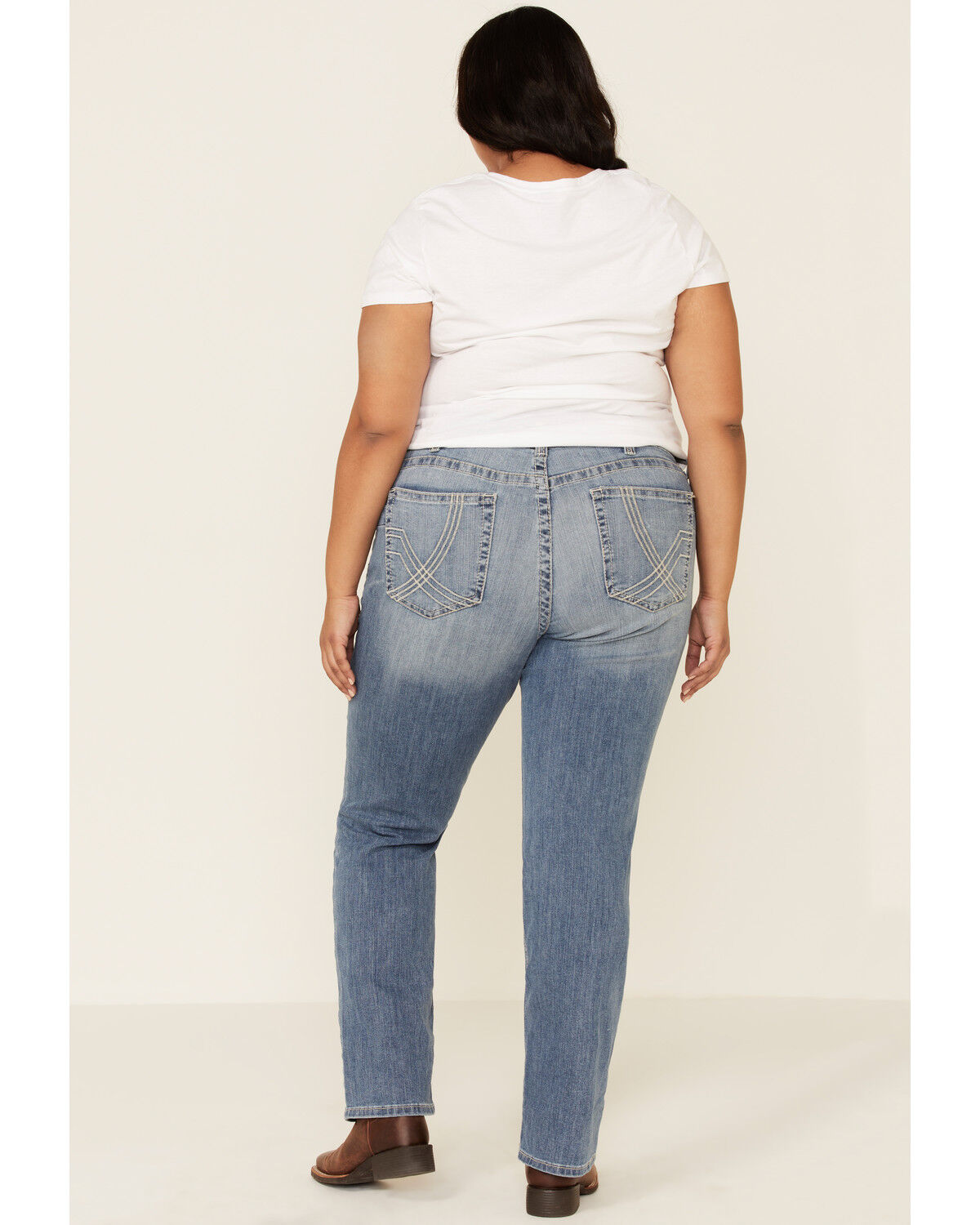 Image #3 - Ariat Women's Alabama Whitney Straight Jeans - Plus, Blue, hi-res