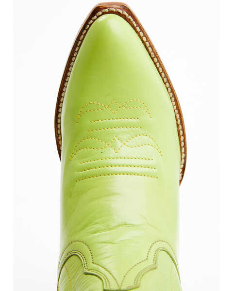Image #6 - Planet Cowboy Women's Pee-Wee Ah Limon Leather Western Boot - Snip Toe , Green, hi-res