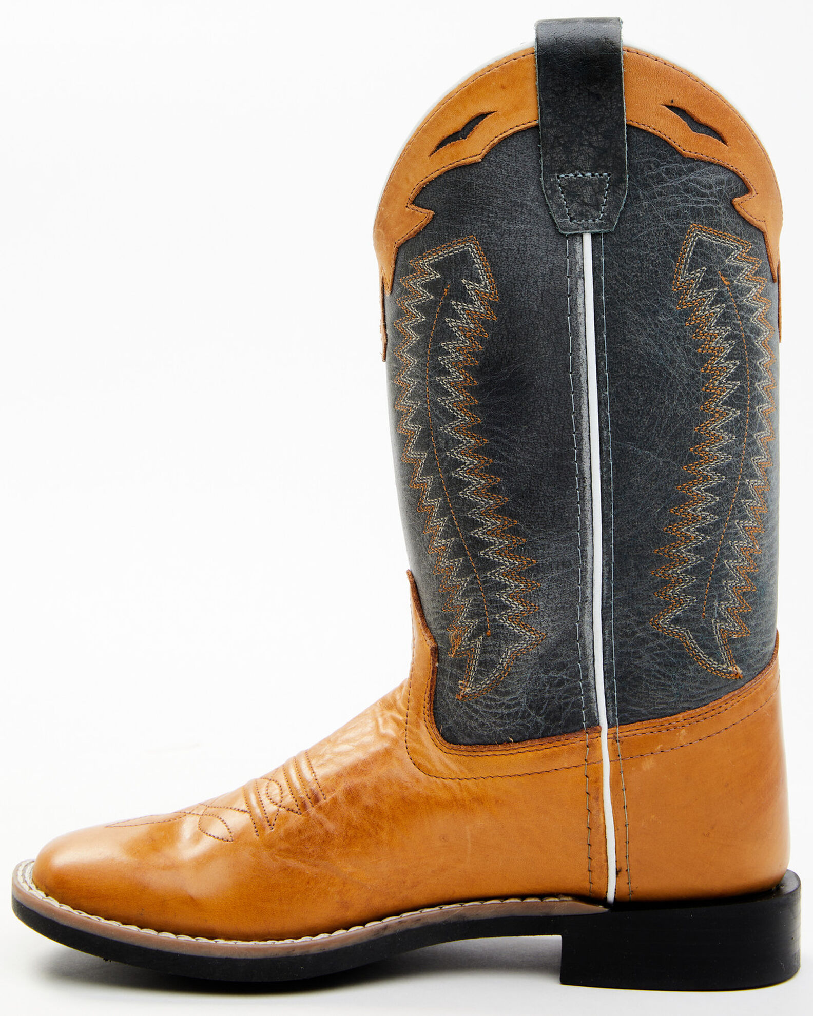 Image #5 - Cody James Boys' Barnwood Western Boots - Square Toe, Brown, hi-res