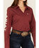 Image #3 - Ariat Women's Team Kirby Geo Print Long Sleeve Button-Down Stretch Western Shirt, Rust, hi-res