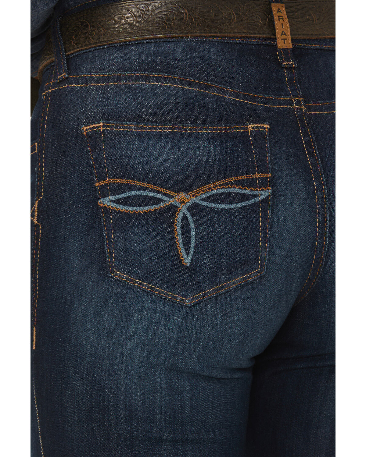 Image #2 - Ariat Women's Julianna Dark Wash Perfect Rise Trouser Stretch Denim Jeans, Dark Wash, hi-res