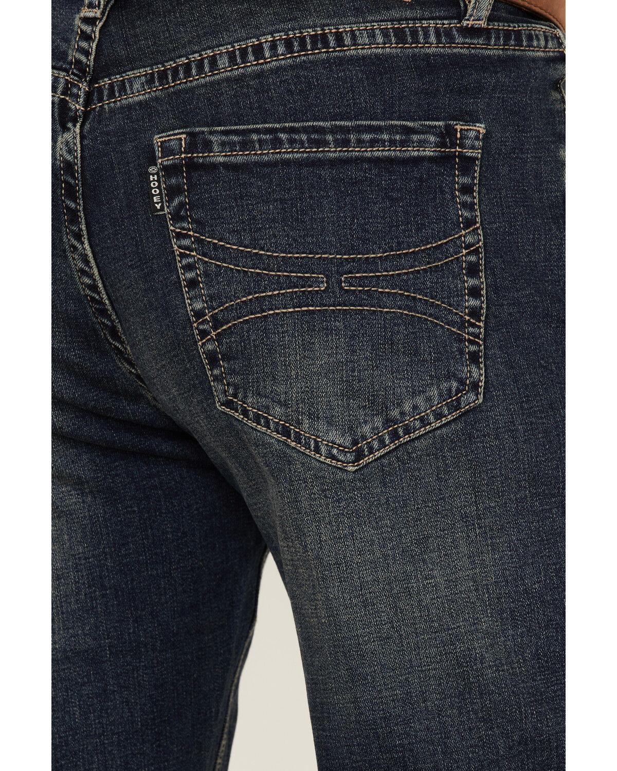 Image #2 - Hooey by Rock & Roll Denim Men's Dark Wash Double Barrel Reflex Stackable Bootcut Jeans, Dark Wash, hi-res