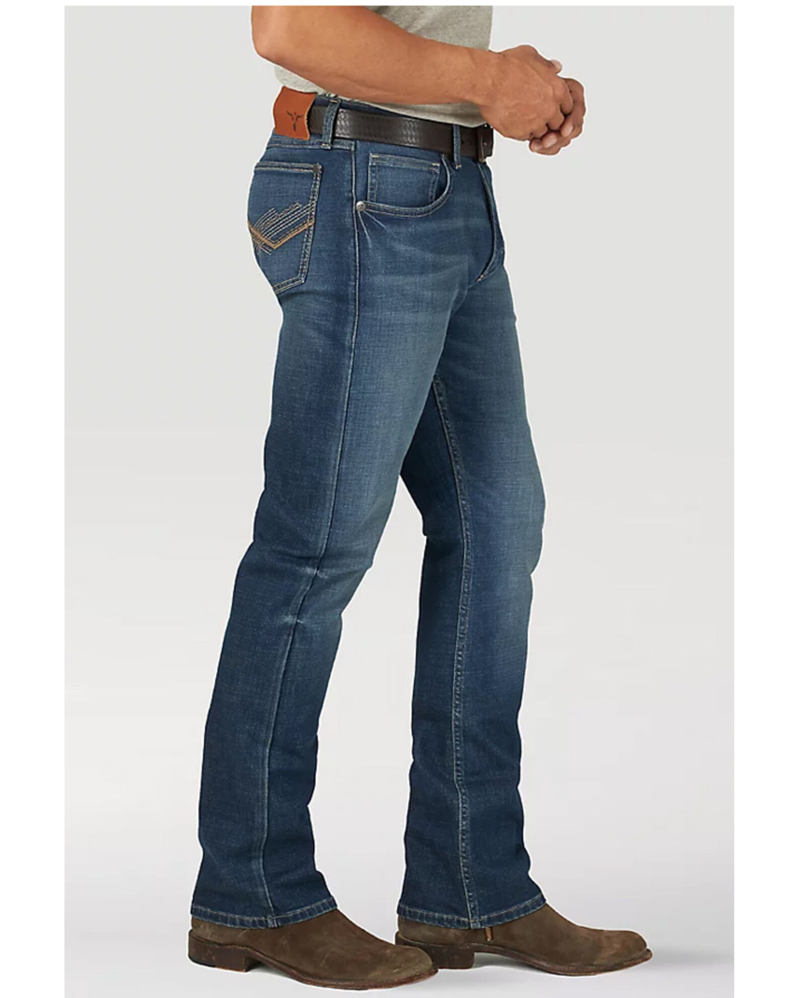 Wrangler mens bootcut jeans hot sale