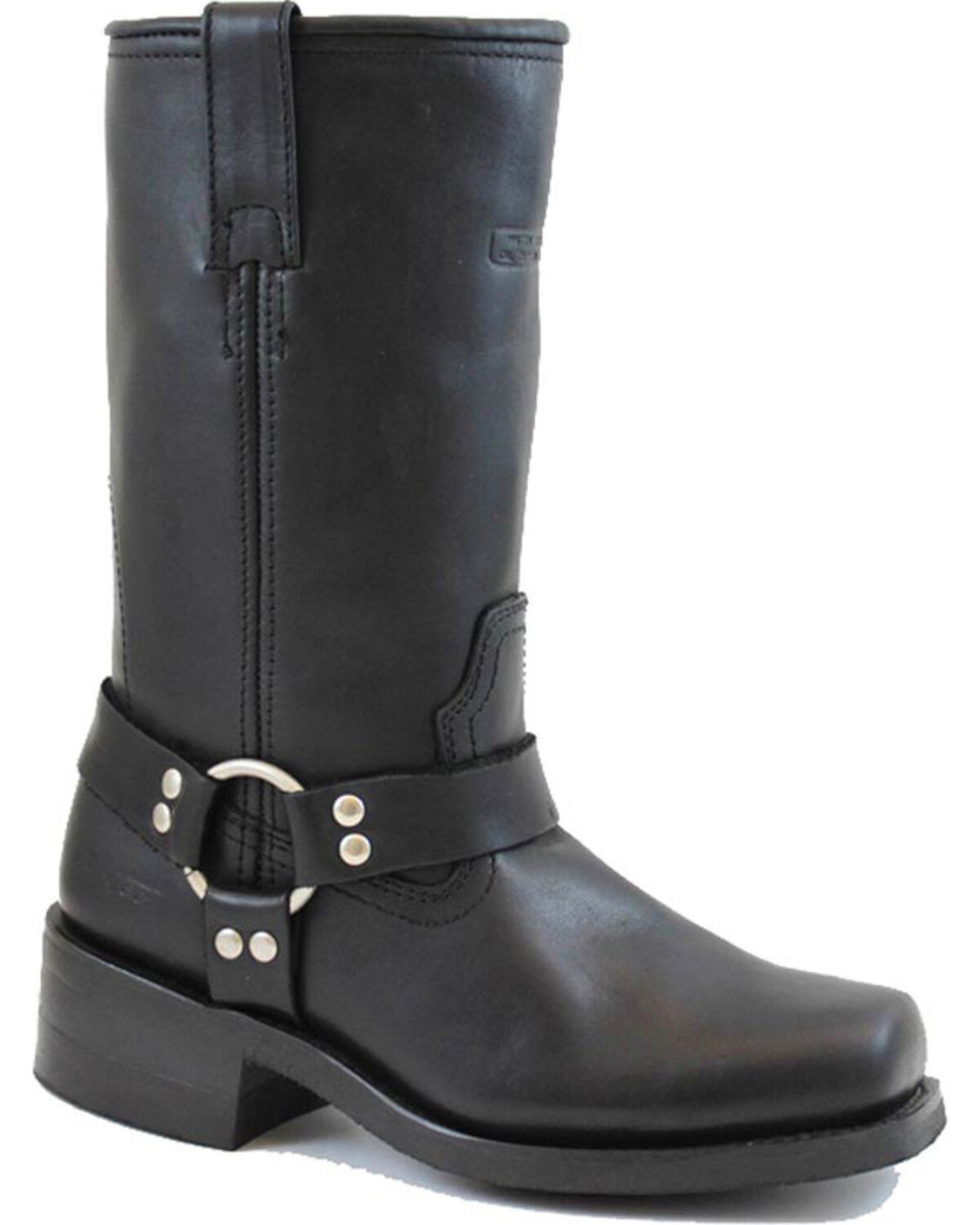 Image #1 - Ad Tec Men's Harness 13" Motorcycle Boots - Square Toe, Black, hi-res