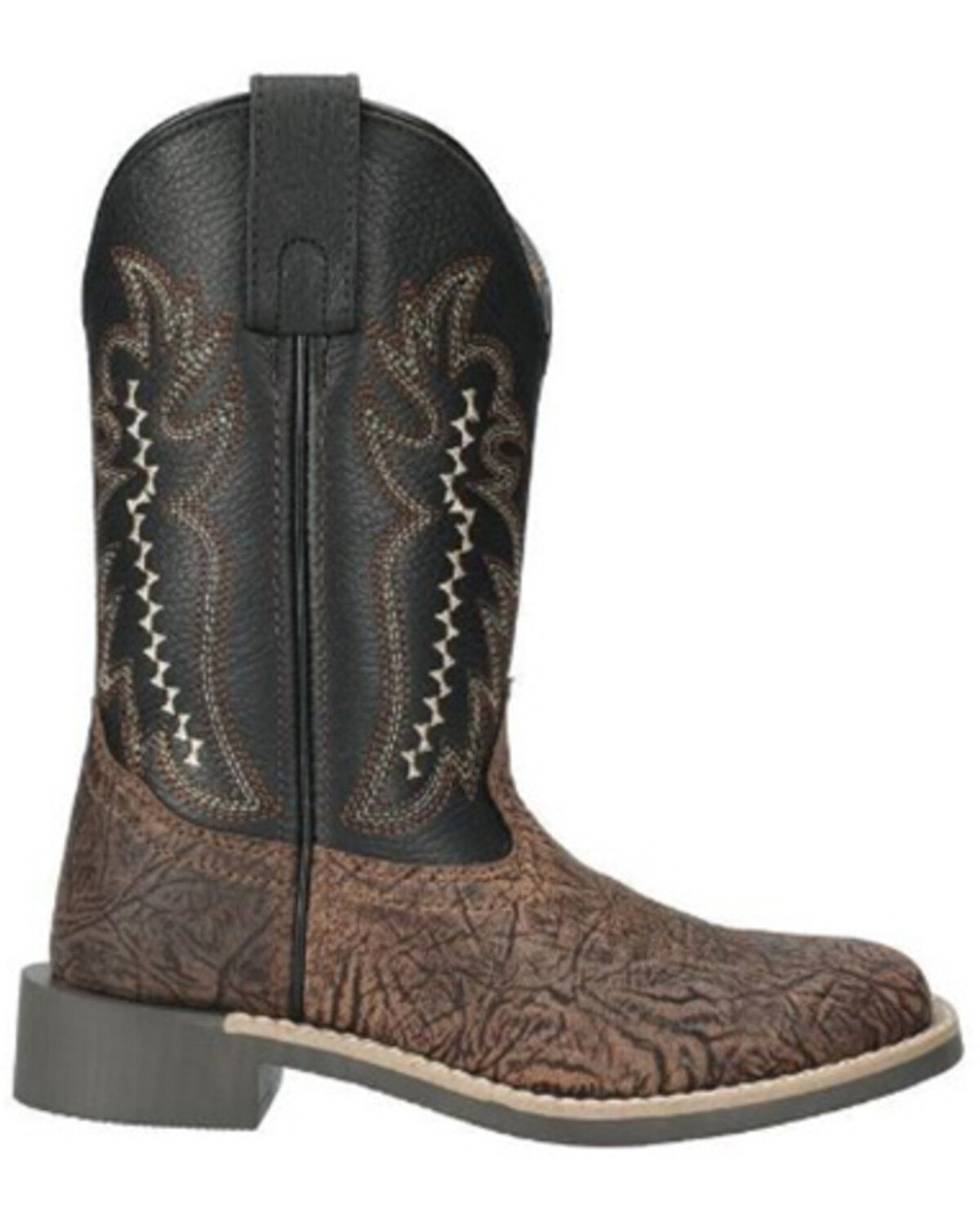 Image #1 - Smoky Mountain Boys' Presley Western Boots - Broad Square Toe, Brown, hi-res