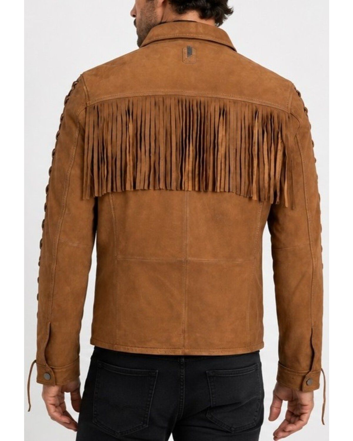 Image #2 - Mauritius Leather Men's Bufort Suede Leather Jacket, Cognac, hi-res