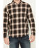 Image #3 - Brothers and Sons Men's Redwood Plaid Print Long Sleeve Button-Down Flannel Shirt, Brown, hi-res