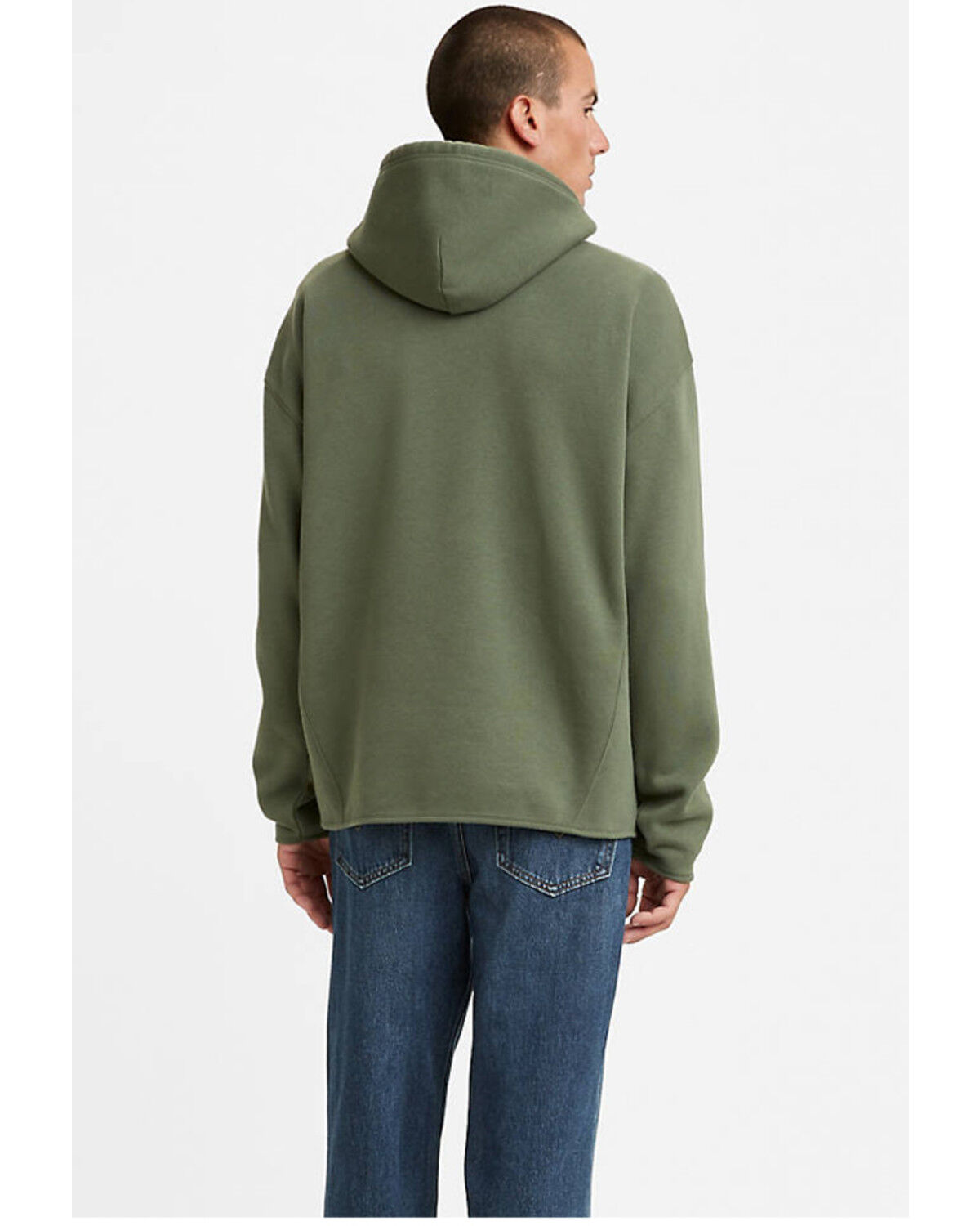 Image #2 - Levi's Men's Thyme Utility Hooded Fleece Sweatshirt, Green, hi-res