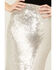 Image #3 - By Together Women's Sequins Maxi Skirt, Silver, hi-res