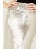 Image #3 - By Together Women's Sequins Maxi Skirt , Silver, hi-res