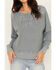 Image #3 - Cleo + Wolf Women's Embroidered Thermal Knit Top, Slate, hi-res