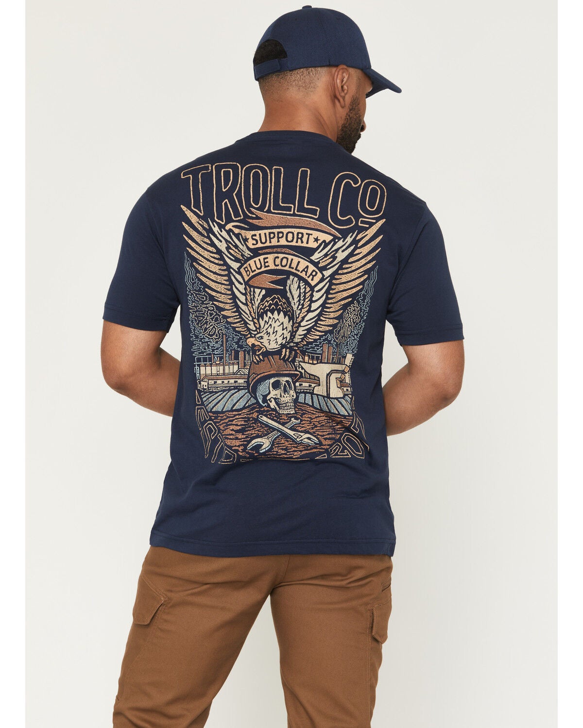 Troll Co Men's Grounded Short Sleeve Graphic T-Shirt, Navy, hi-res