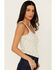 Image #2 - Cleo + Wolf Women's Amy Rib Knit Cropped Tank Top, Cream, hi-res