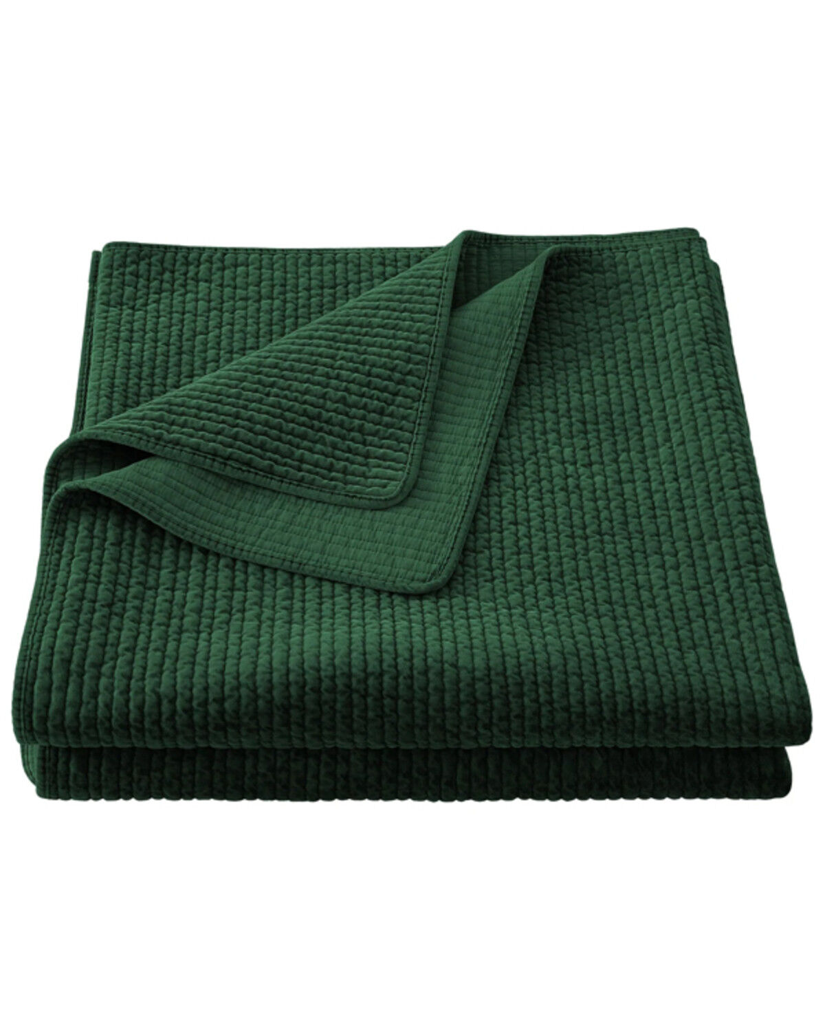 Image #3 - HiEnd Accents Emerald Stonewashed Cotton & Velvet 3-Piece Full/Queen Quilt Set, Green, hi-res