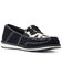 Image #1 - Ariat Women's Suede Cow Print Hair-On Casual Slip-On Cruiser - Moc Toe, Black, hi-res