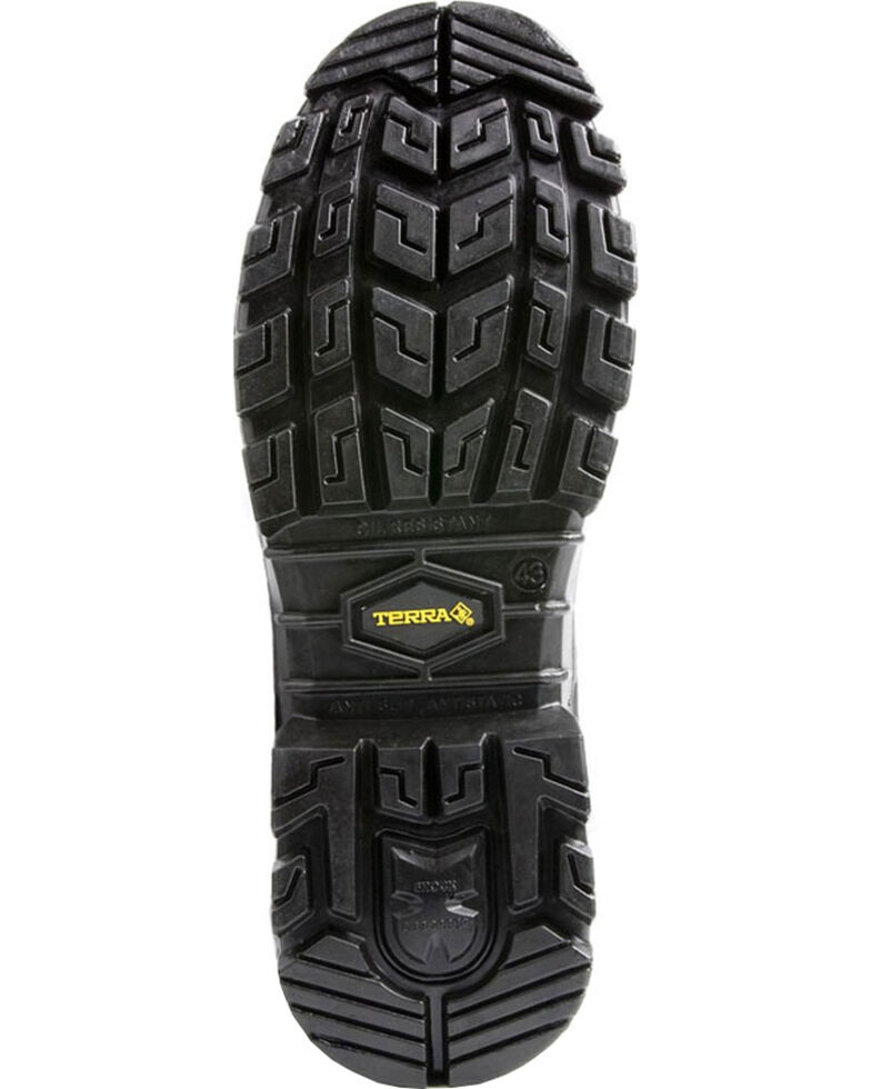 Terra Men's Black 6" Quinton Hiker Work Boots - Round Toe, Black, hi-res