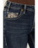 Image #4 - Rock & Roll Denim Women's Dark Wash Mid Rise Geo Pocket Bootcut Stretch Denim Jeans, Dark Wash, hi-res