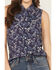 Image #3 - Rock & Roll Denim Women's Running Horses Sleeveless Snap Western Shirt, Navy, hi-res