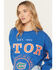 Image #2 - Gameday Women's University of Florida Split Long Sleeve Cropped Graphic Tee, Royal Blue, hi-res
