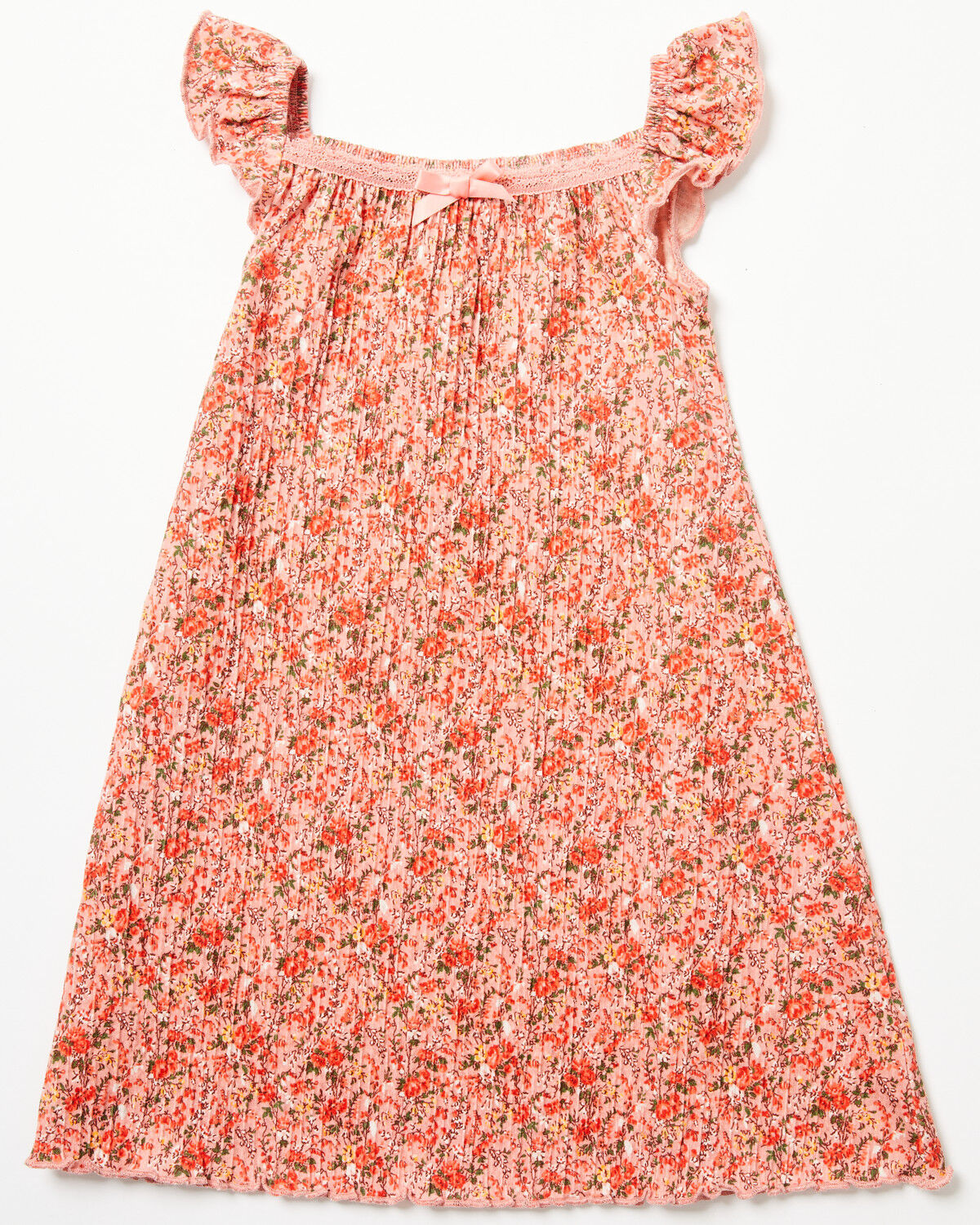 Image #1 - Shyanne Toddler Girls' Ditsy Floral Print Ruffle Sleeve Midi Dress, Light Pink, hi-res