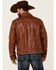 Image #4 - Scully Men's Tan Leather Button-Front Trucker Jacket, Tan, hi-res