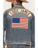 Image #4 - Cody James Men's Medium Wash Americana Patch Button-Down Stretch Denim Jacket, Medium Wash, hi-res