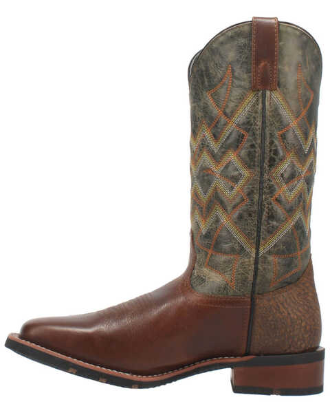 Image #3 - Laredo Men's Glavine Western Boots - Broad Square Toe, Brown, hi-res