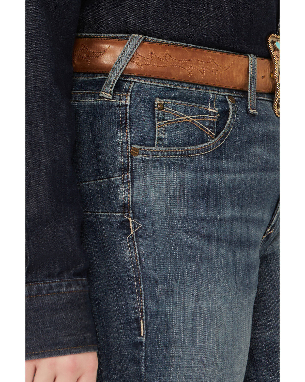 Image #2 - Ariat Women's Dark Wash Ella Bootcut Denim Jeans - Plus, Dark Wash, hi-res