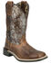 Image #1 - Smoky Mountain Girls' Sadie Western Boots - Broad Square Toe, Brown, hi-res