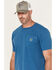 Image #2 - Carhartt Men's Re-Engineered Relaxed Fit Lightweight Short Sleeve Pocket T-Shirt, Dark Blue, hi-res