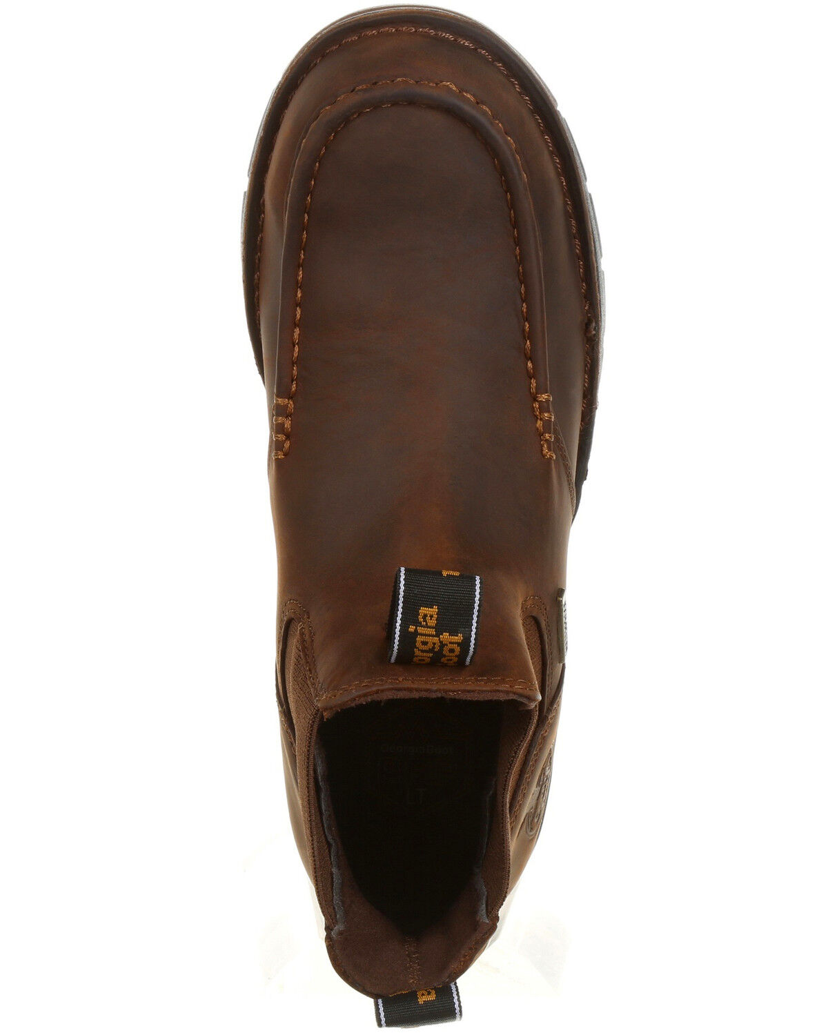 Image #6 - Georgia Boot Men's Chelsea Waterproof Work Boots - Moc Toe, Brown, hi-res