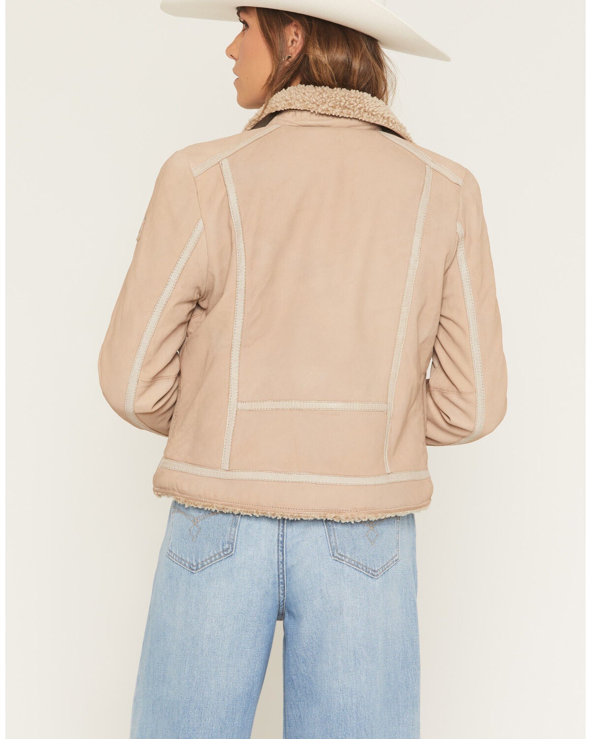 Image #4 - Mauritius Leather Women's RIla Moto Jacket, Ivory, hi-res