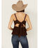 Image #4 - Shyanne Women's Tie Back Embellished Tank, Dark Brown, hi-res